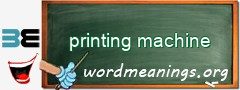 WordMeaning blackboard for printing machine